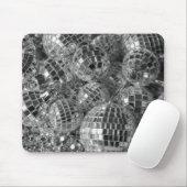 光沢があるディスコの球は白黒写真を飾ります マウスパッド (マウス)