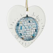 光沢があるディスコの球 セラミックオーナメント (右)