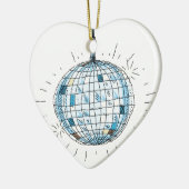 光沢があるディスコの球 セラミックオーナメント (左)