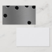 光沢があるブラシをかけられたアルミニウム弾痕の名刺 名刺 (正面/裏面)