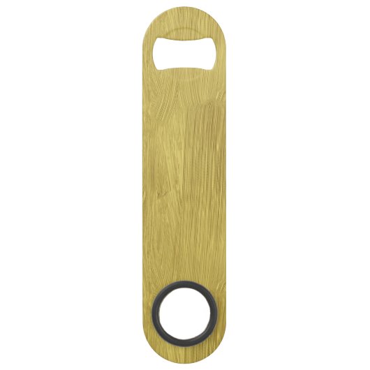 光沢があるブラシをかけられたイエロー・ゴールド スピード栓抜き (正面)