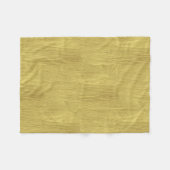 光沢があるブラシをかけられたイエロー・ゴールド フリースブランケット (正面(横))