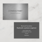 光沢があるブラシをかけられた金属のプロフェッショナル 名刺 (正面/裏面)