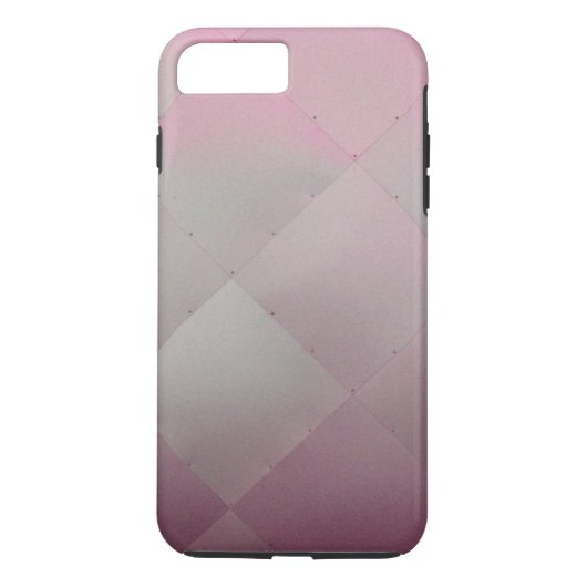 光沢があるモダンのチェック模様の金属のピンク Case-Mate iPhoneケース (裏面)