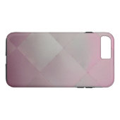 光沢があるモダンのチェック模様の金属のピンク Case-Mate iPhoneケース (裏面(横))