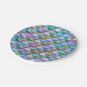 光沢がある光沢のあるpearlescent多彩な人魚のスケール ペーパープレート (アングル)