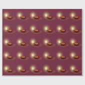 光沢がある幸せなDiwali Diya -包装紙 ラッピングペーパー (フラット)