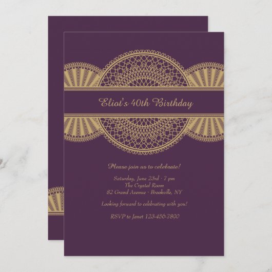 光沢がある招待状 招待状 (正面/裏面)