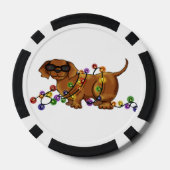 光沢がある犬 ポーカーチップ (裏面)
