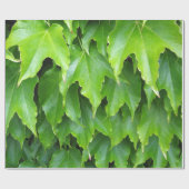光沢がある緑のキヅタの葉 ラッピングペーパー (フラット)