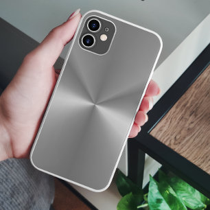 光沢がある金属銀製のiPhone 5の場合 iPhone 11 ケース
