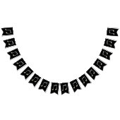 光沢がある銀製の記譜法の発された全ノート バンティングフラッグ (全)