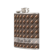 光沢がある銅 フラスク (左)