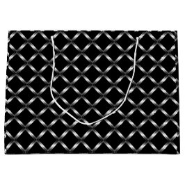 光沢がある黒く大きいギフトバッグ ラージペーパーバッグ