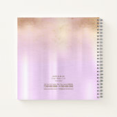 光沢と光沢の美容師金ゴールド/オーキッドID814 ノートブック (裏面)