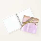 光沢と光沢の美容師金ゴールド/オーキッドID814 ノートブック (内部)