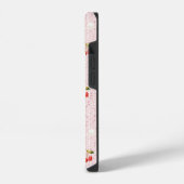 光沢のあるさくらんぼと真珠 – iPhoneケース iPhone 14ケース (左側面)