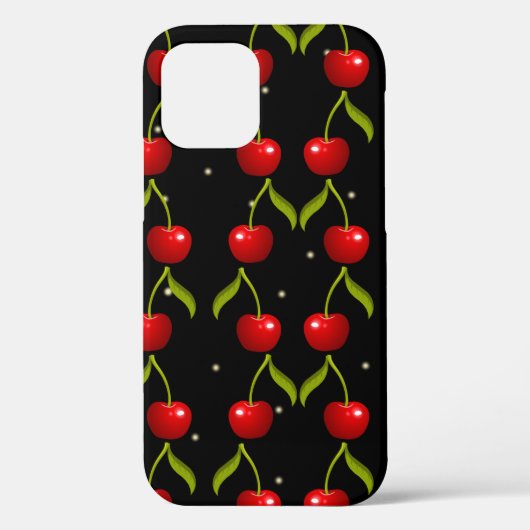 光沢のあるさくらんぼパターン Case-Mate iPhoneケース (裏面)