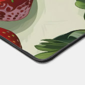 光沢のあるイチゴ勉強 デスクマット (コーナー)