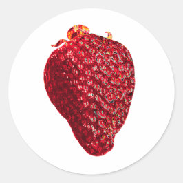 光沢のあるイチゴ ラウンドシール