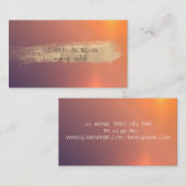 光沢のあるエレガントシンプルフェイク金の箔のブラシストローク 名刺 (正面/裏面)