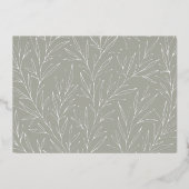 光沢のあるエレガント森林動物の赤ちゃんシャワー 箔招待状 (裏面)