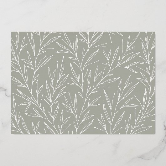 光沢のあるエレガント森林動物の赤ちゃんシャワー 箔招待状 (裏面)