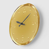 光沢のあるエレガント金ゴールドアクリル製壁時計 ラージ壁時計 (傾斜)