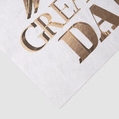 光沢のあるエレガント金ゴールドタイポグラフィワールドズベストパパ 薄葉紙 (詳細)