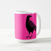 「光沢のあるオブジェクトのみ」とカラスは言う コーヒーマグカップ (正面右)