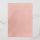 光沢のあるオベビーユーカリ気球ベビーガールシャワー 箔招待状 (裏面)