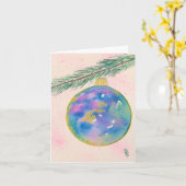 光沢のあるオーナメント カード (黄色い花)