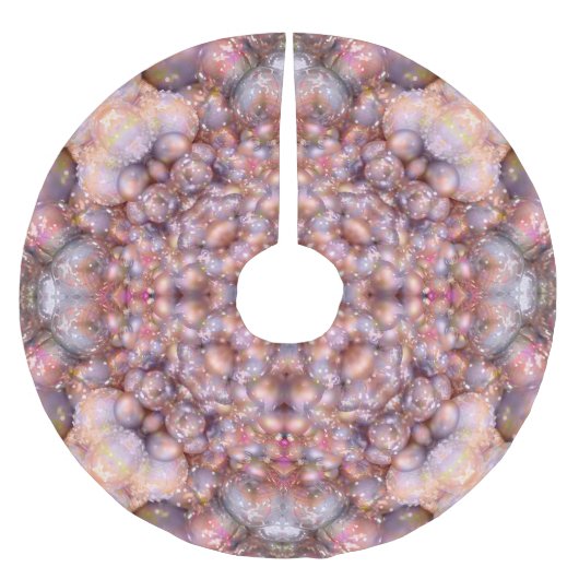 光沢のあるオーナメント ブラッシュドポリエステルツリースカート (正面)