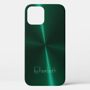 光沢のあるカッコいいラジアルスチールメタル iPhone 12 PROケース