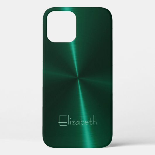 光沢のあるカッコいいラジアルスチールメタル Case-Mate iPhoneケース (裏面)