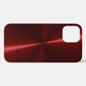 光沢のあるカッコいいラジアルスチールメタル Case-Mate iPhoneケース (裏面 (横))