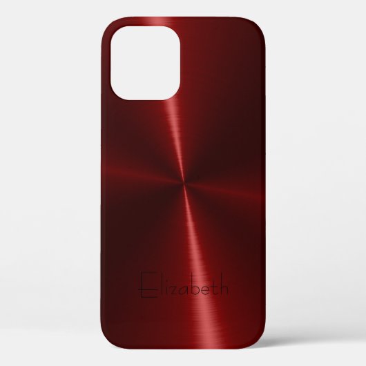 光沢のあるカッコいいラジアルスチールメタル Case-Mate iPhoneケース (裏面)