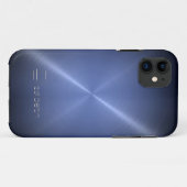 光沢のあるカッコいいラジアルスチールメタル Case-Mate iPhoneケース (裏面(横))