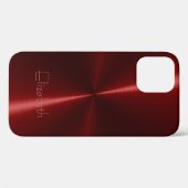 光沢のあるカッコいいラジアルスチールメタル Case-Mate iPhoneケース (裏面 (横))