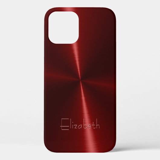 光沢のあるカッコいいラジアルスチールメタル Case-Mate iPhoneケース (裏面)