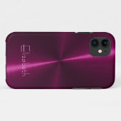 光沢のあるカッコいいラジアルスチールメタル Case-Mate iPhoneケース (裏面(横))