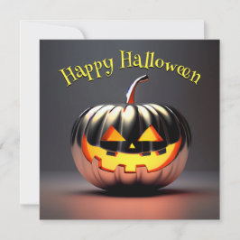 光沢のあるカボチャのハロウィーン カード