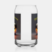 光沢のあるカボチャのハロウィーン ガラス缶 (左)