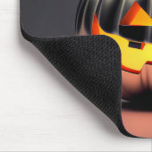 光沢のあるカボチャのハロウィーン マウスパッド (コーナー)