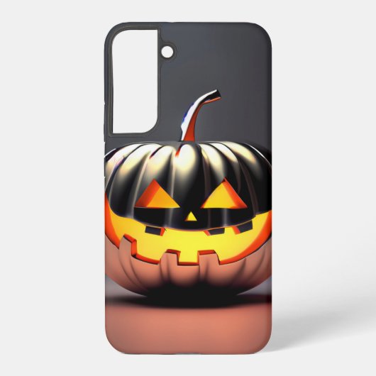 光沢のあるカボチャのハロウィーン SAMSUNG GALAXYケース (裏面)
