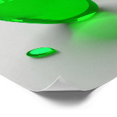 光沢のあるカラフルガラスの果物リンゴ ポスター (角)