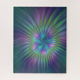 光沢のあるカラフルファンタジー花抽象芸術フラクタル芸術 ジグソーパズル