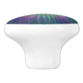 光沢のあるカラフルファンタジー花抽象芸術フラクタル芸術 セラミックノブ (側面)