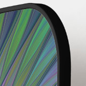 光沢のあるカラフルファンタジー花抽象芸術フラクタル芸術 ピックルボールラケット (左詳細)