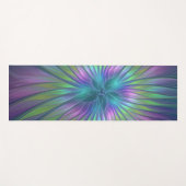 光沢のあるカラフルファンタジー花抽象芸術フラクタル芸術 ヨガマット (正面(横))